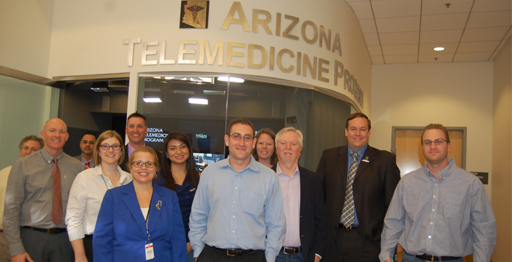  Arizona SciTech speakers, organizers and attendees who participated in the launch from the Arizona Telemedicine Program's T-Health Institute.